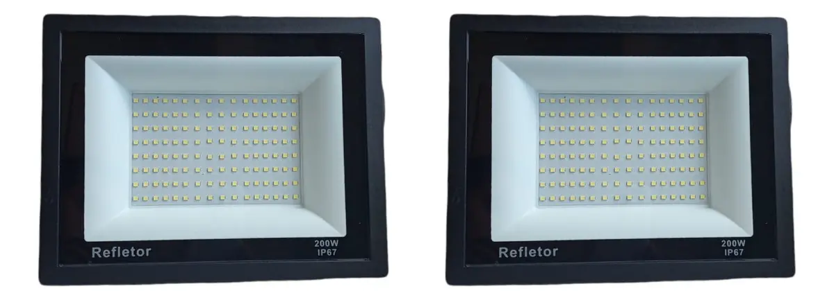 Refletor Led 200w Ultra Fino 6500k 9542 Gaya Cor Da Carcaça Preto Cor Da Luz Branco-frio 127/220v