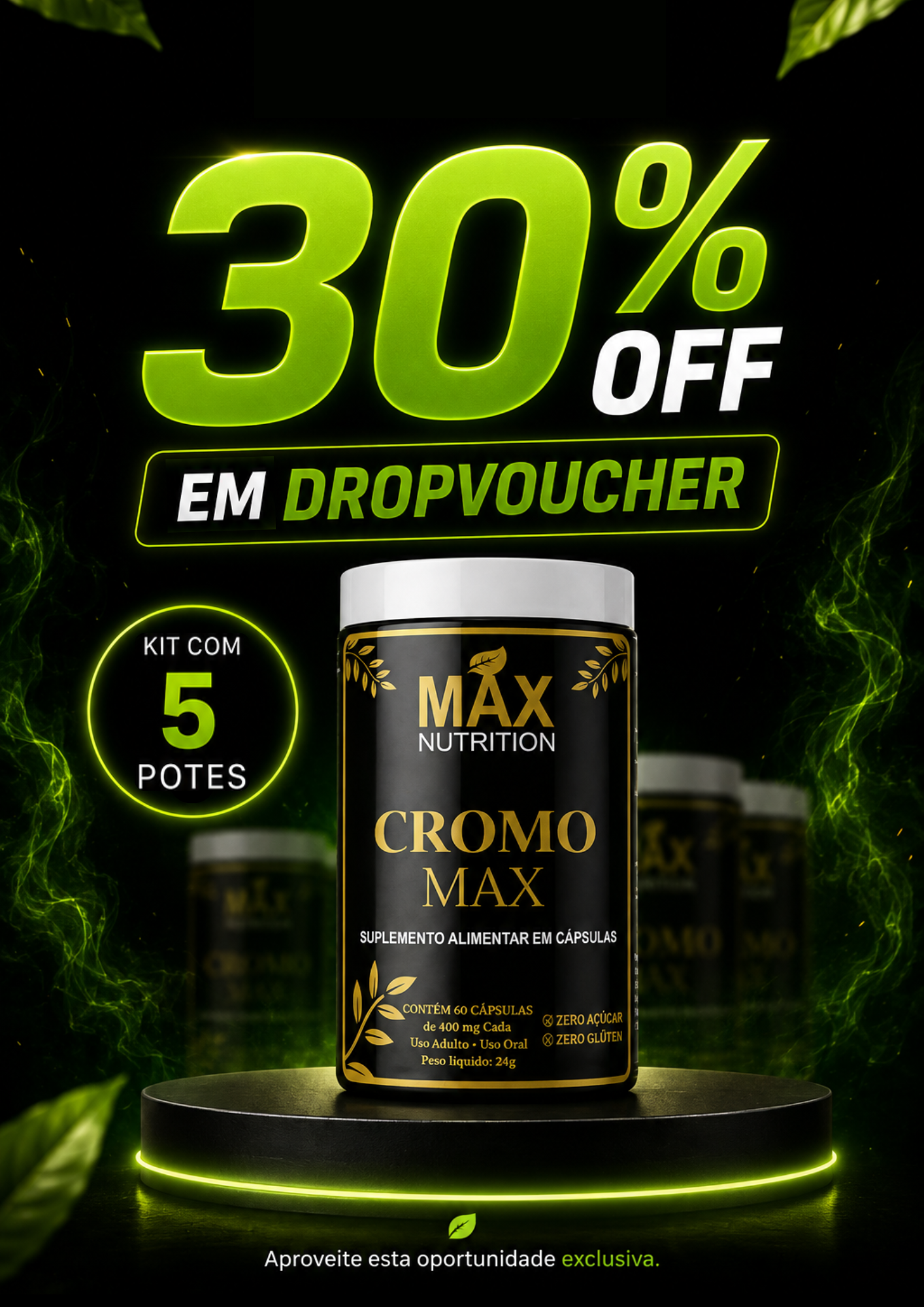 KIT COM 5 CROMO MAX - 60 Caps