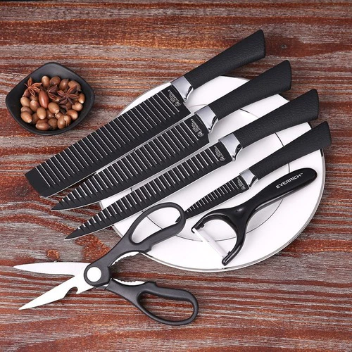 Kit comum de Facas Churrasco Antiaderente 6 Peças