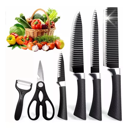 Kit comum de Facas Churrasco Antiaderente 6 Peças 3