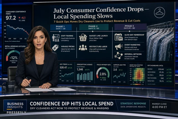 After July’s Consumer Confidence Dip: 7 Quick Operations Moves Dry Cleaners Can Use to Protect Revenue and Cut Costs