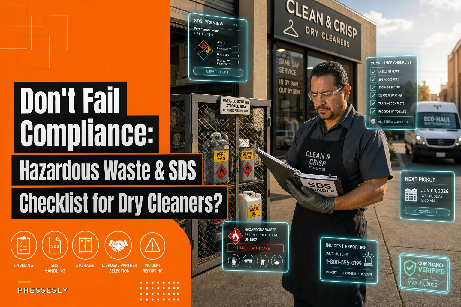 Don't Fail Compliance: A Practical Hazardous Waste & SDS Checklist for Dry Cleaners