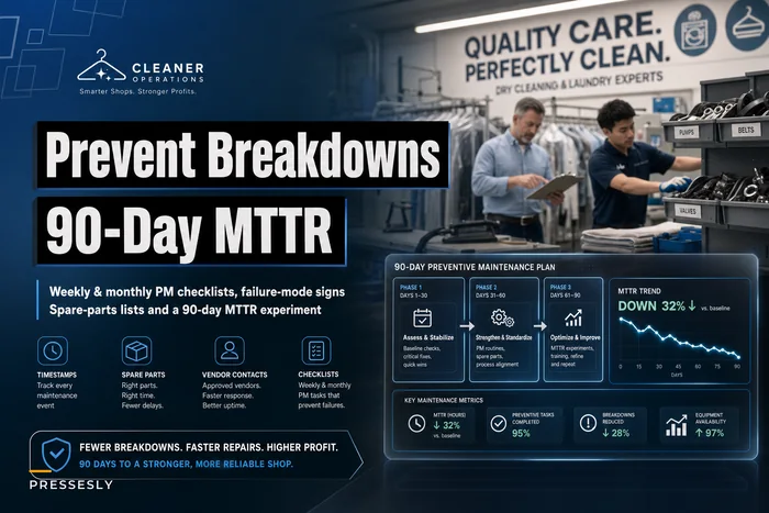 Prevent Breakdowns: A 90‑Day Preventive Maintenance Plan and MTTR Experiments for Small Shops