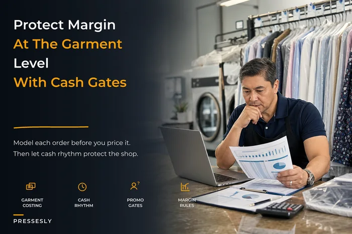 Protect Margins at Single‑Location Dry Cleaners: Garment‑Level Costing, Cash Rhythm and Promo Gates