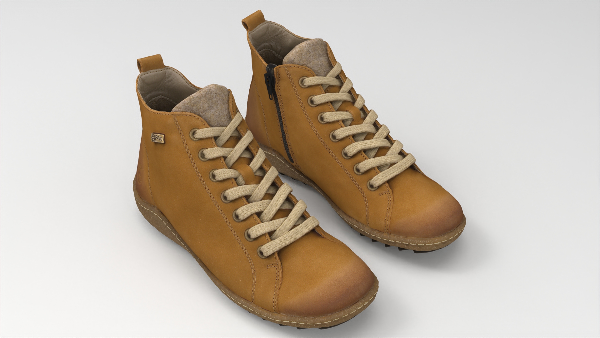 remonte boots - fbx Props 3D model ZIP render image 1