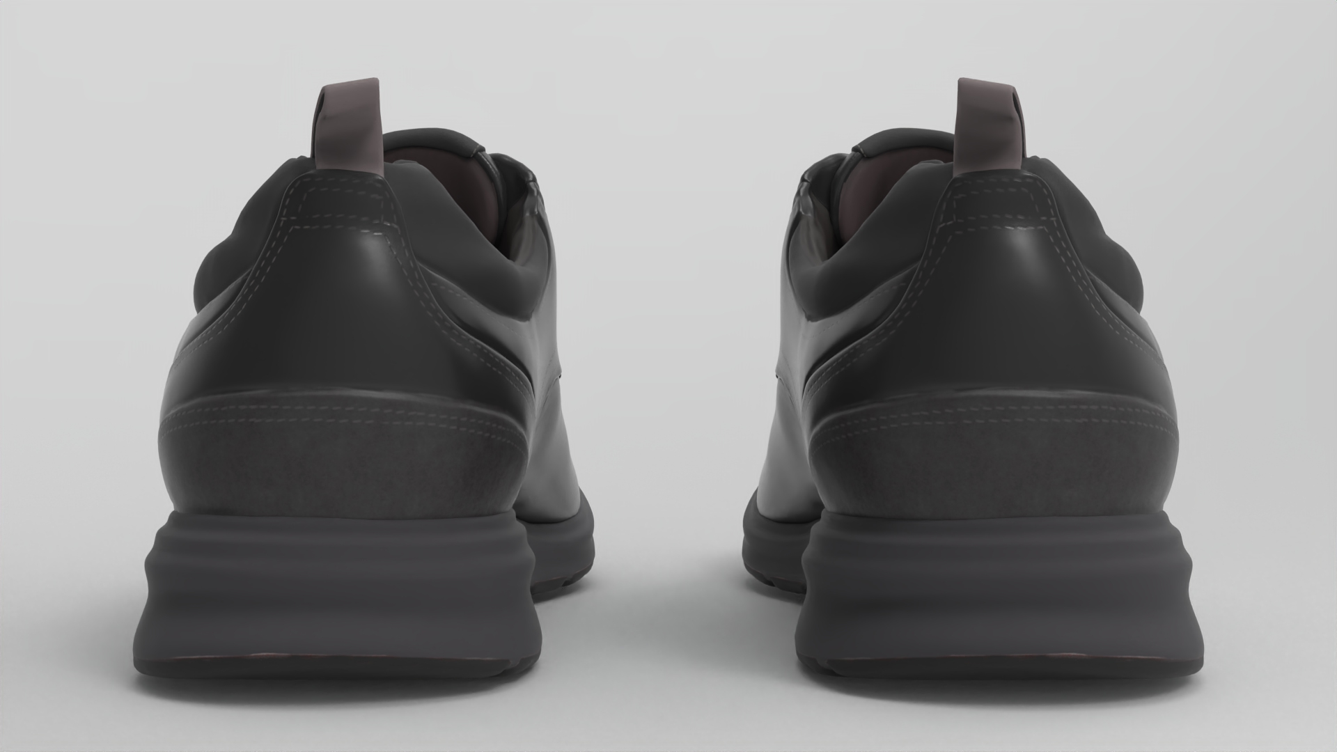 rockport total motion black shoes - fbx Props 3D model ZIP render image 3