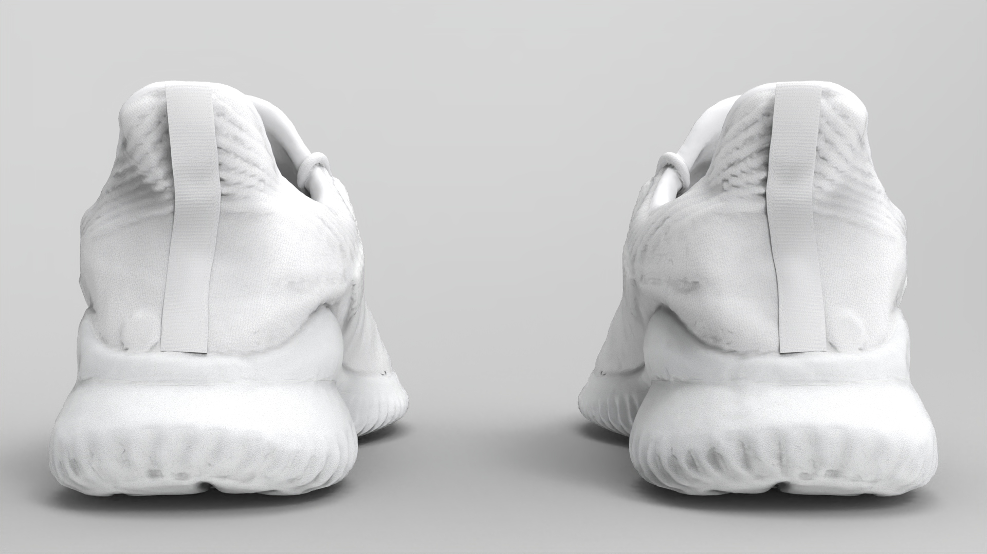 White running shoes - fbx Props 3D model ZIP render image 3