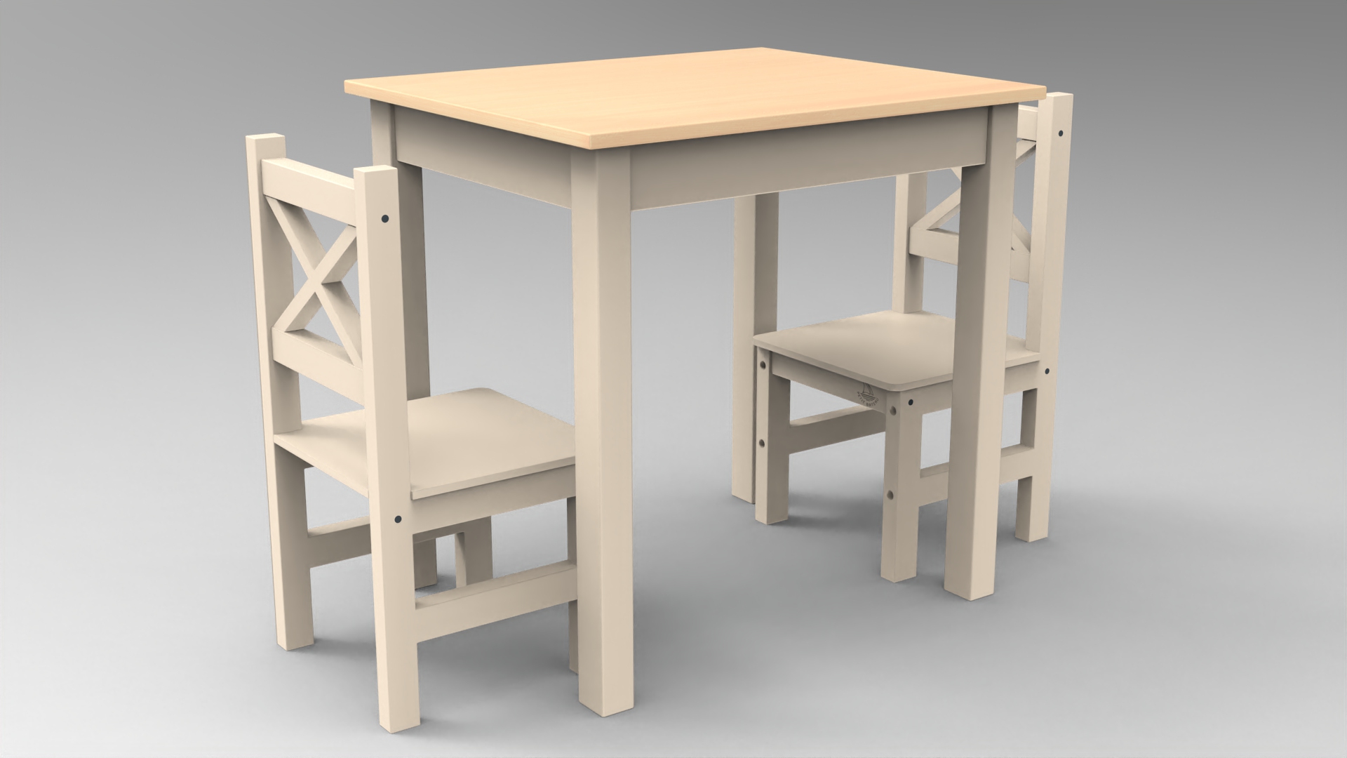 coffee table and chair - fbx Furniture 3D model ZIP render image 1