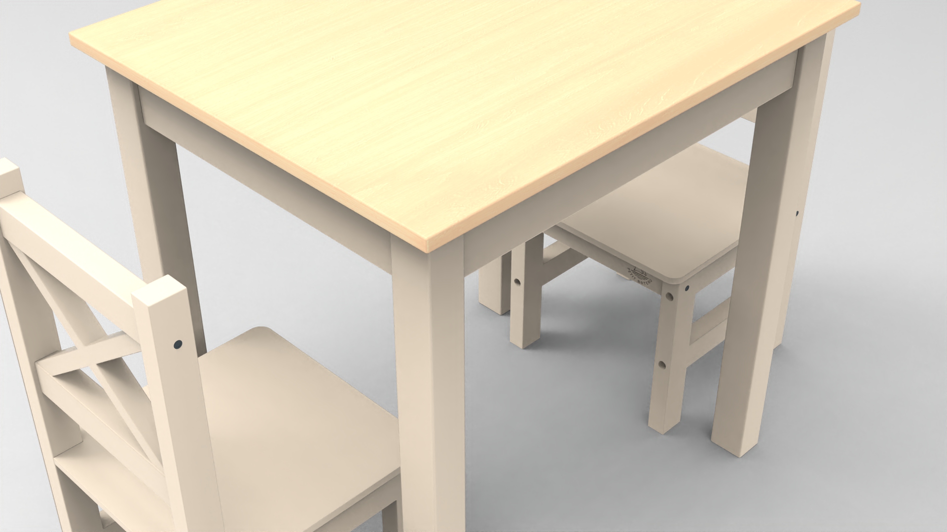 coffee table and chair - fbx Furniture 3D model ZIP render image 3