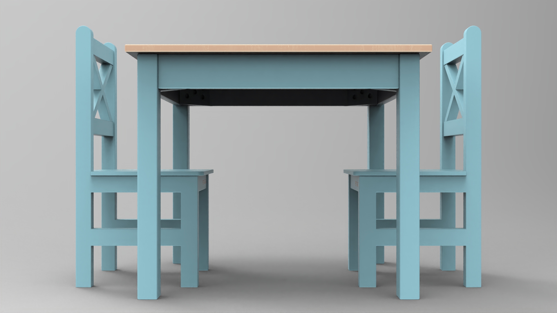 coffee table and chair 001 - fbx Furniture 3D model ZIP render image 3