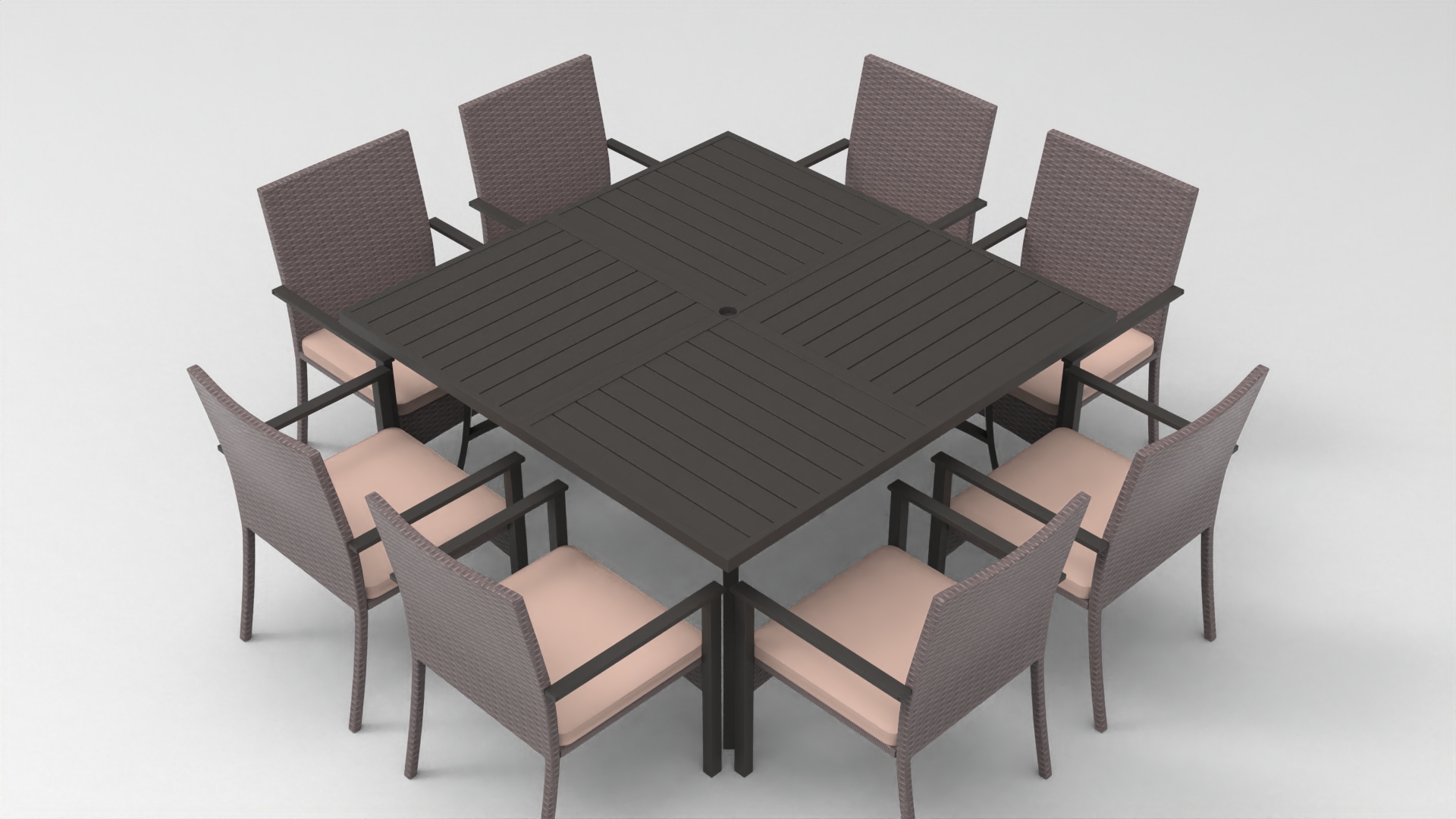 dining table - fbx Furniture 3D model ZIP render image 2
