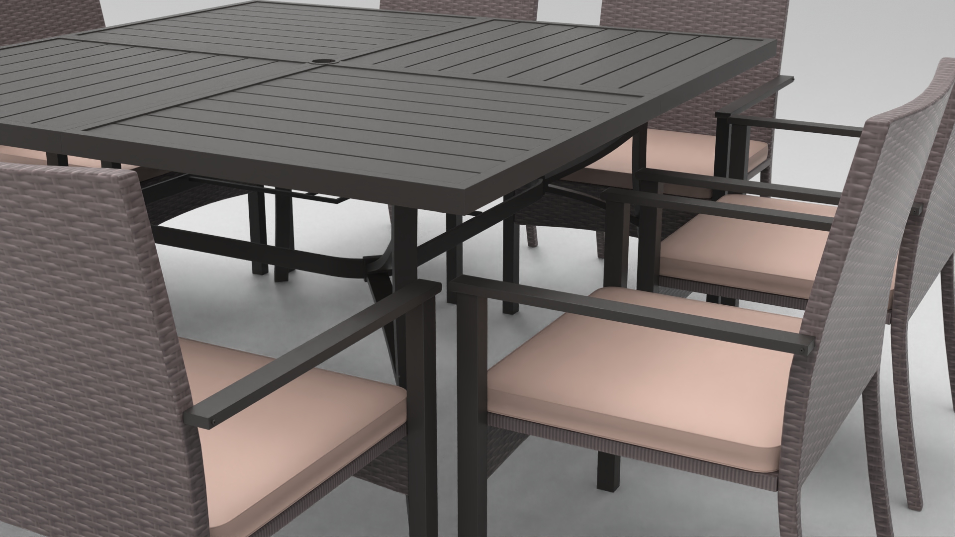 dining table - fbx Furniture 3D model ZIP render image 4