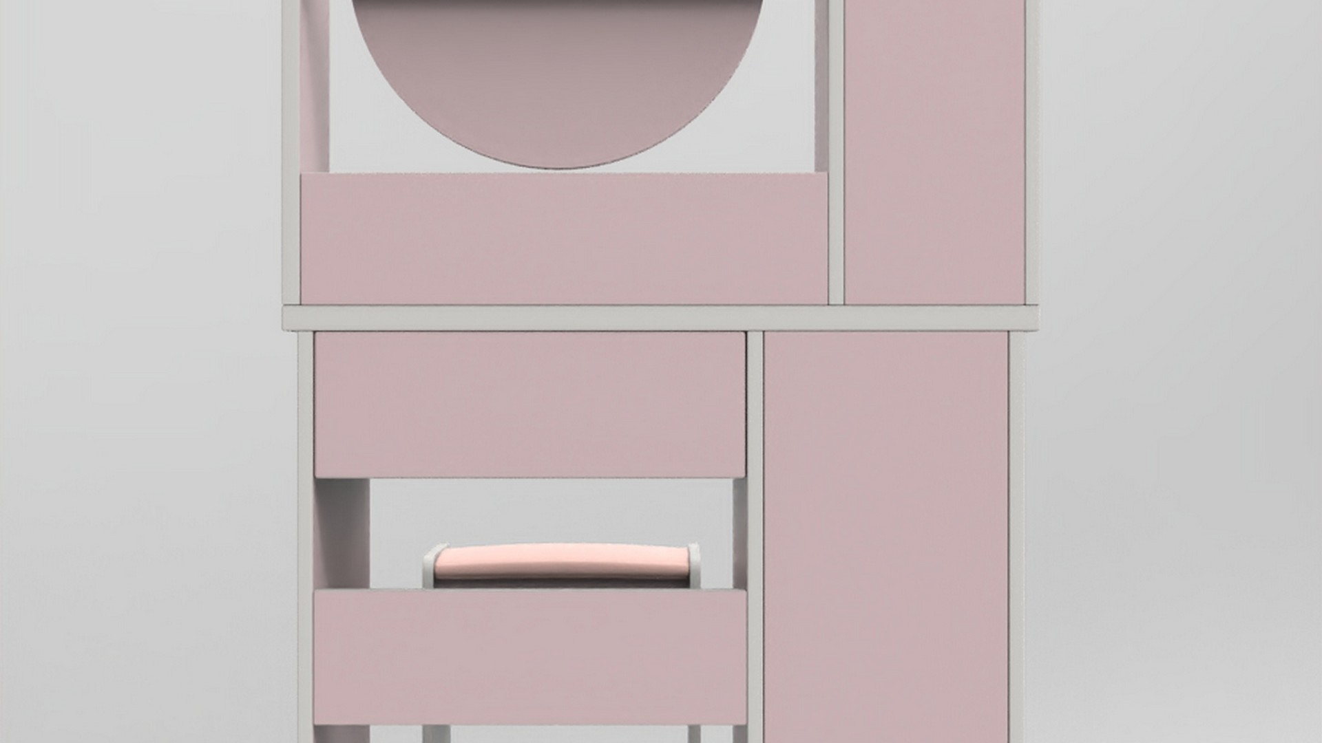 dressing table Furniture 3D model ZIP render image 2