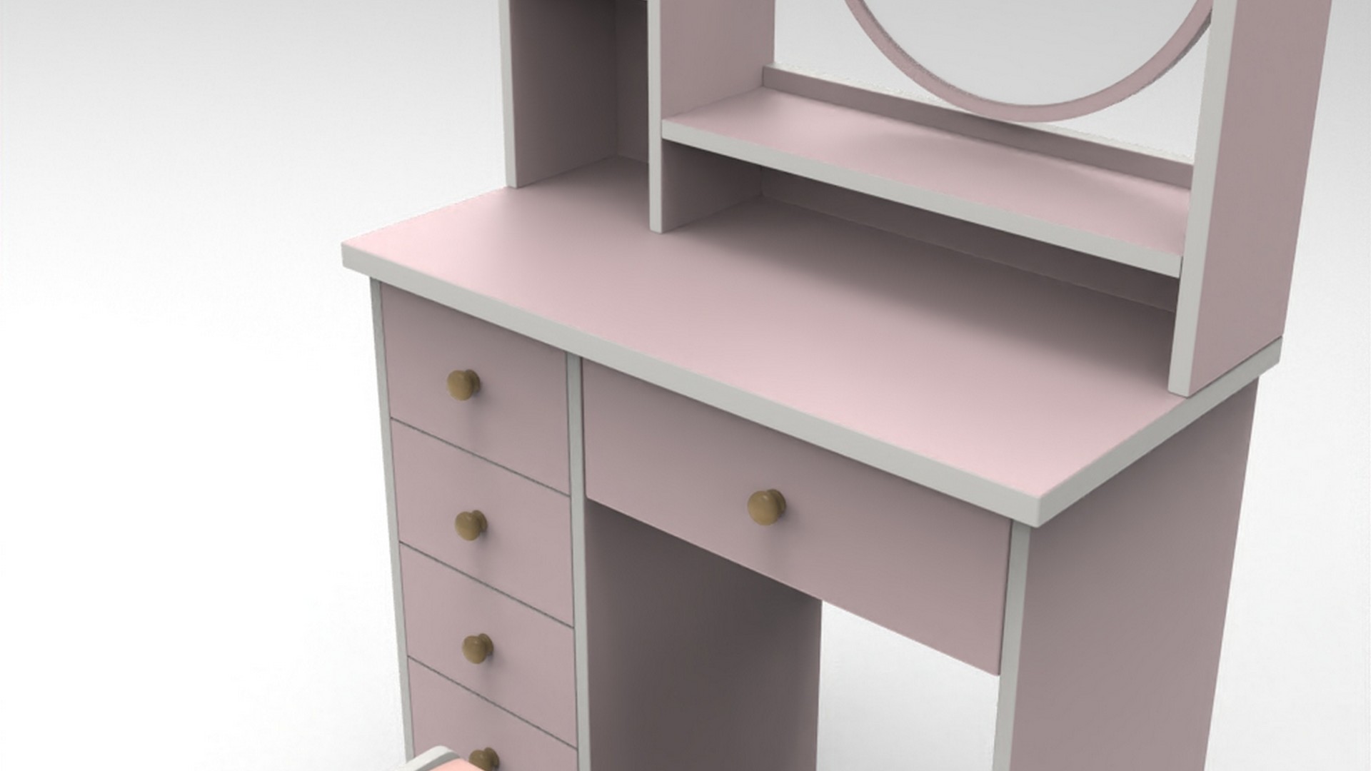dressing table Furniture 3D model ZIP render image 5