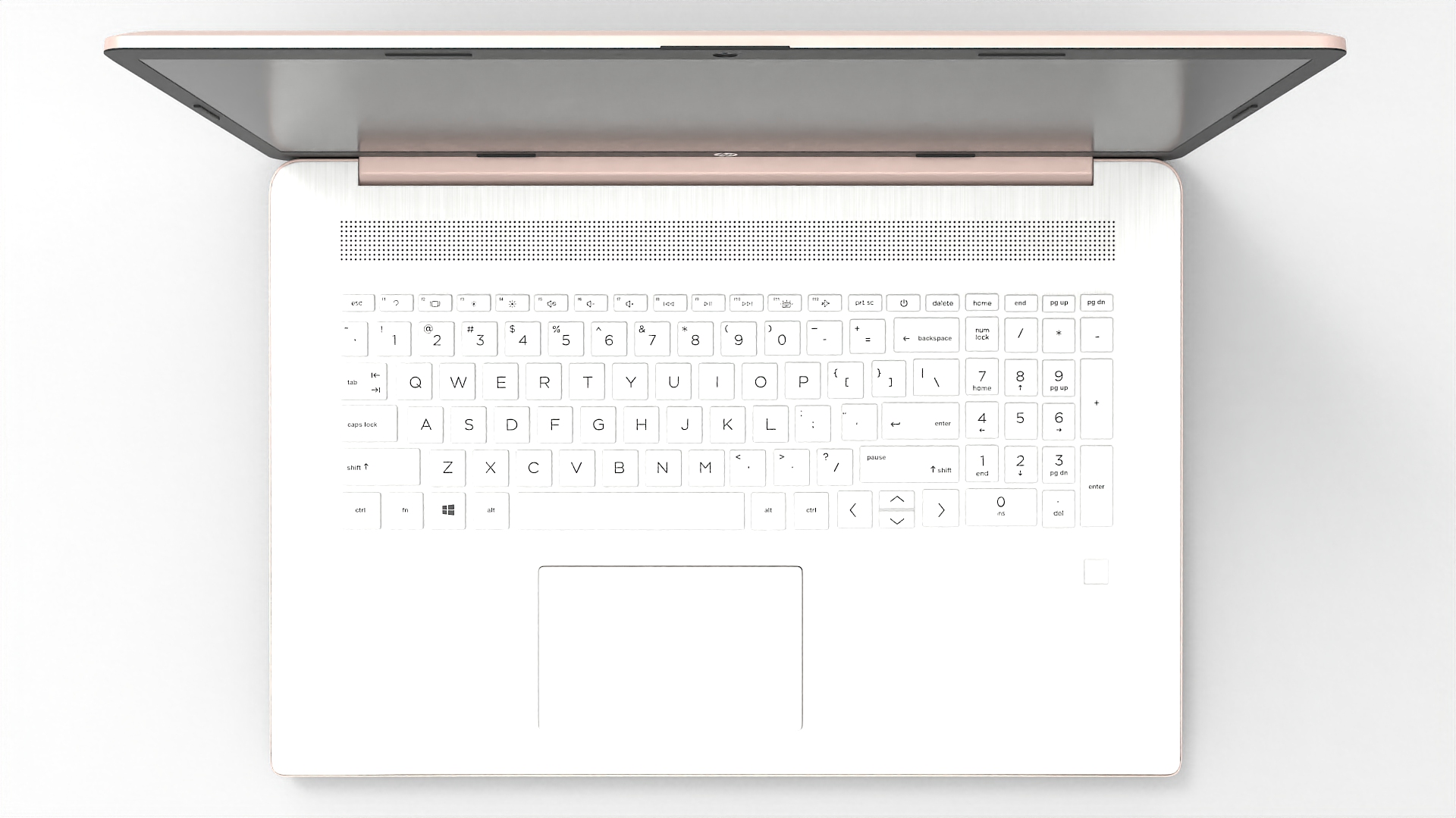 Hp Laptop White Aluminum Electronics 3D model ZIP render image 4