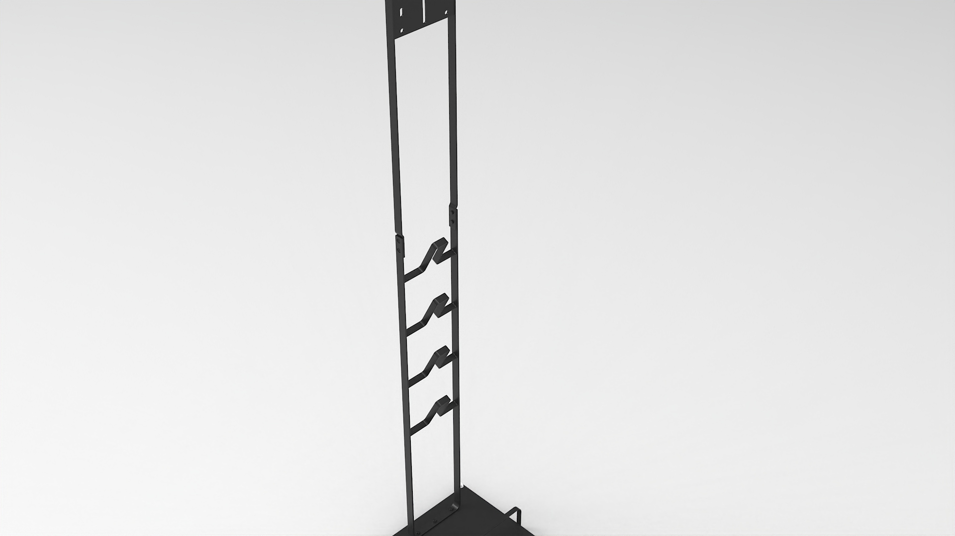 Rack Black Steel Furniture 3D model ZIP render image 2