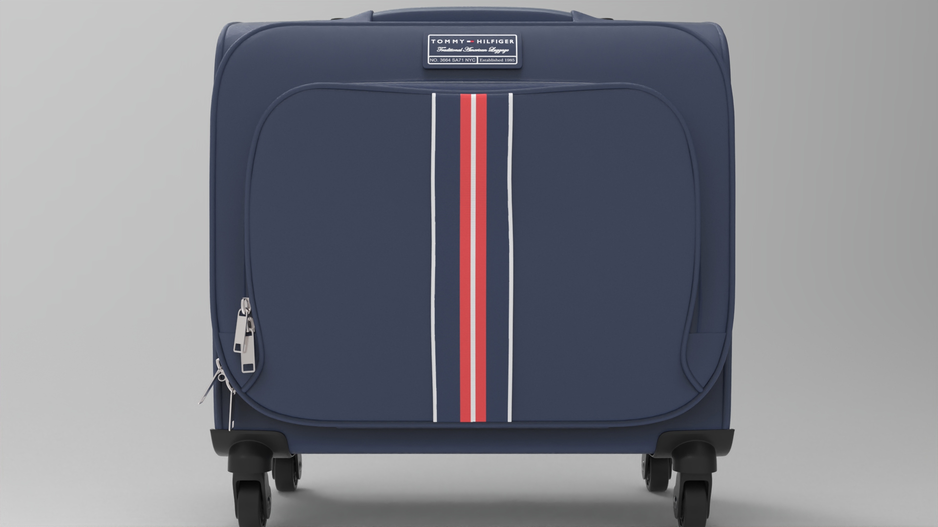 Suitcase Blue Cloth Fashion 3D model ZIP render image 3