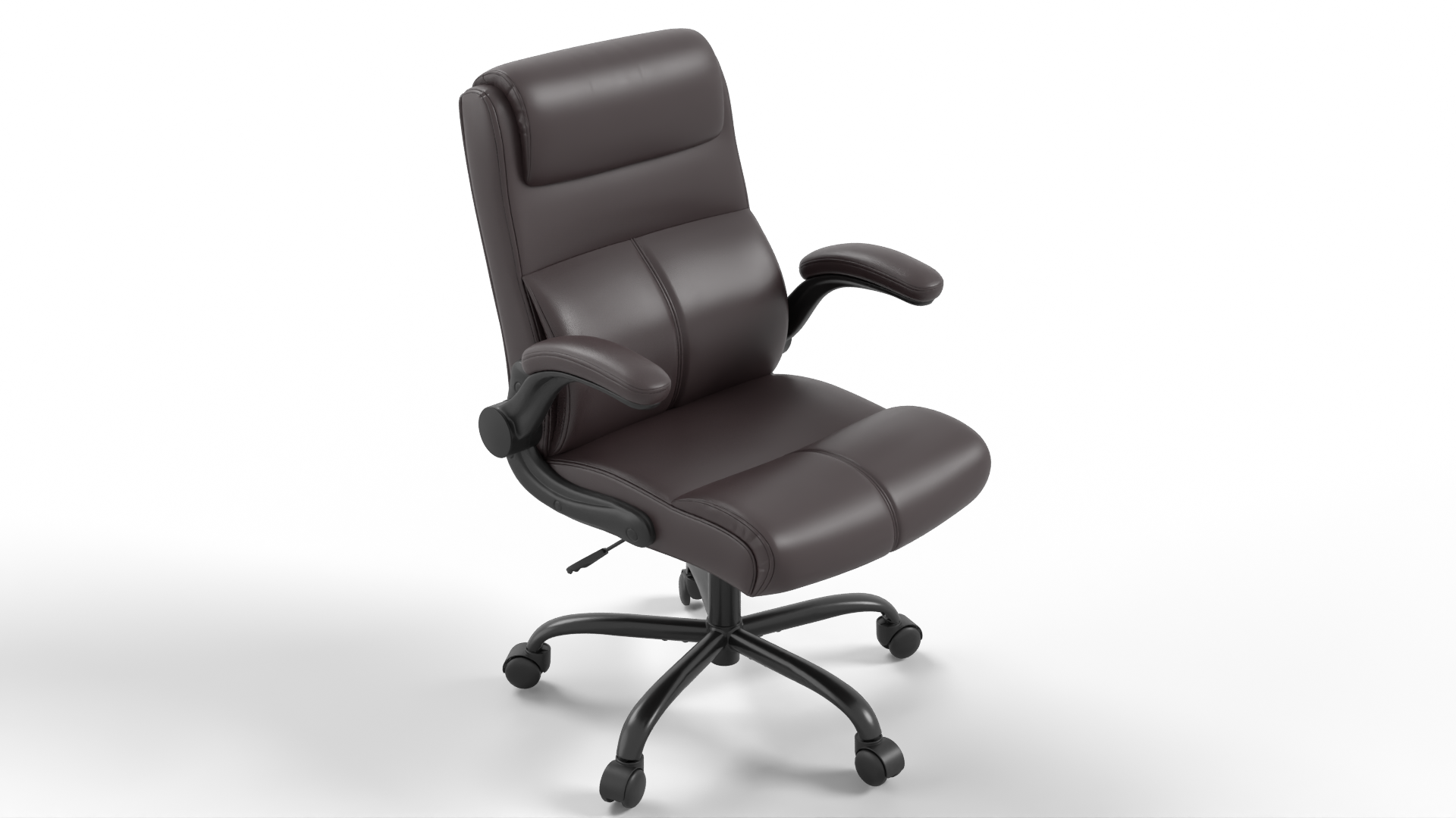 Office Chair Brown Leather Fashion 3D model ZIP gallery render 8