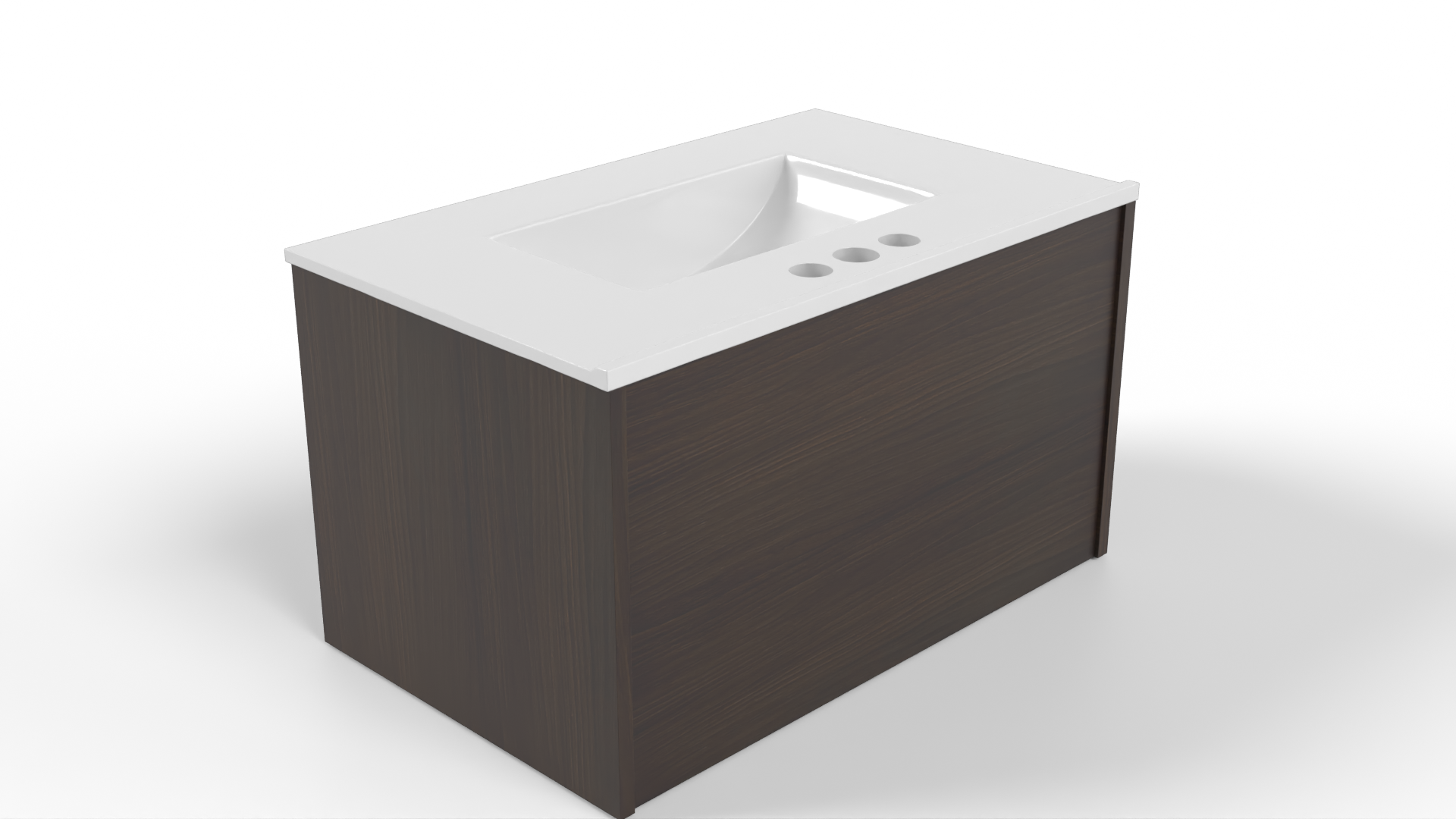 Vanity Dark Brown Furniture 3D model ZIP render image 4