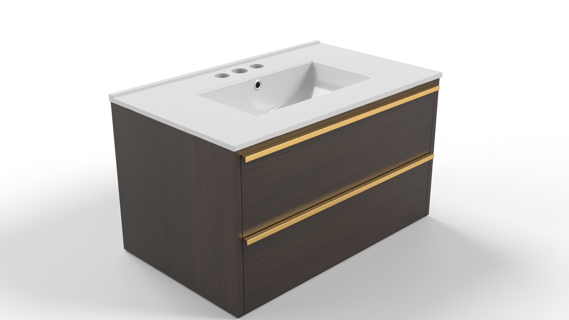 Vanity Dark Brown Furniture 3D model ZIP render image 8