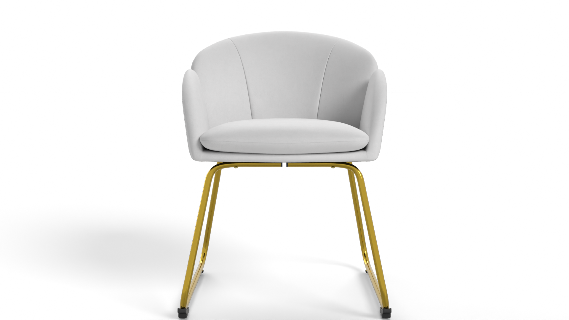White Sofa Gold Frame Furniture 3D model ZIP render image 1