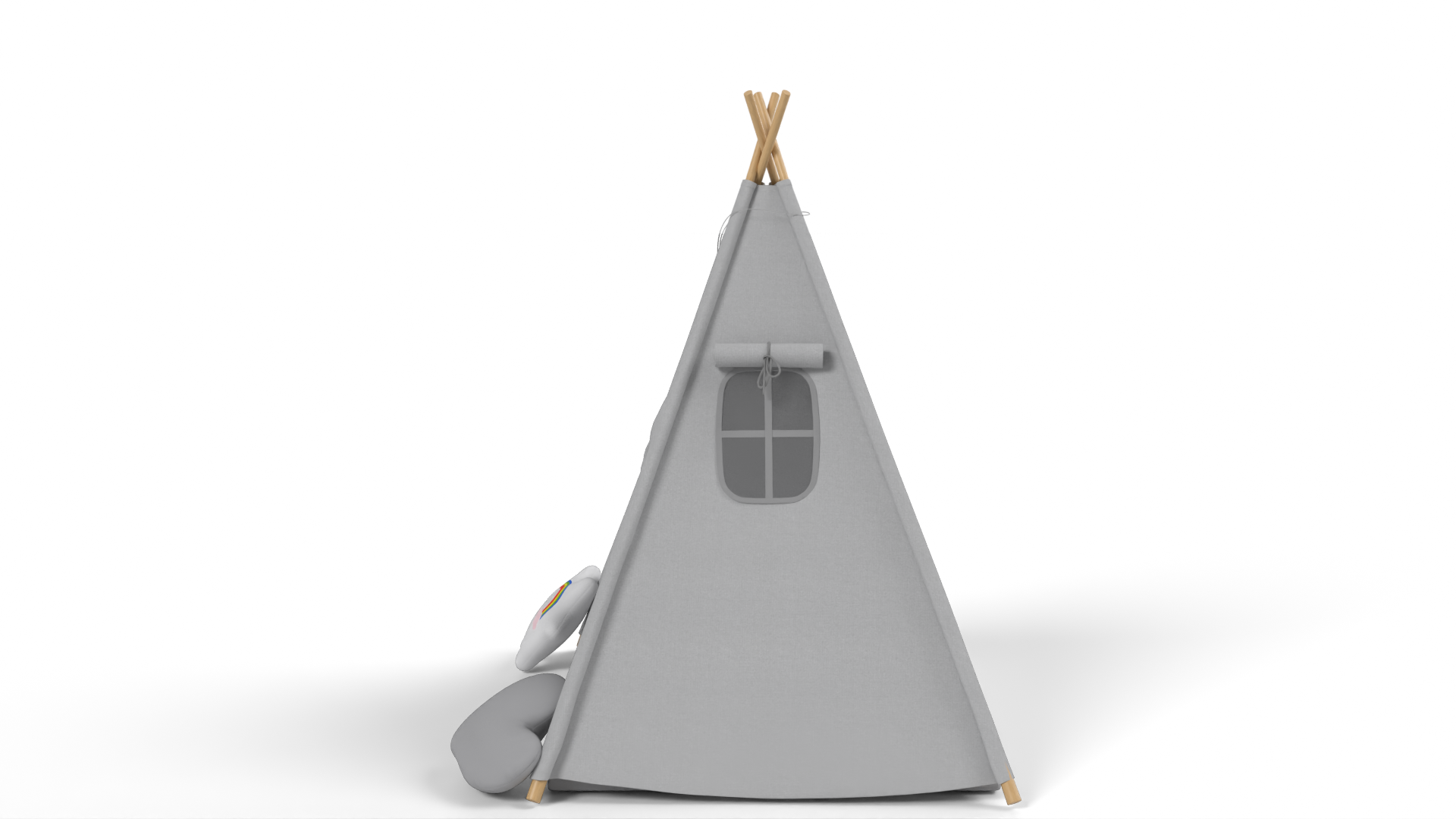 Gray Tent Tepee Satin Cotton Other 3D model ZIP render image 3