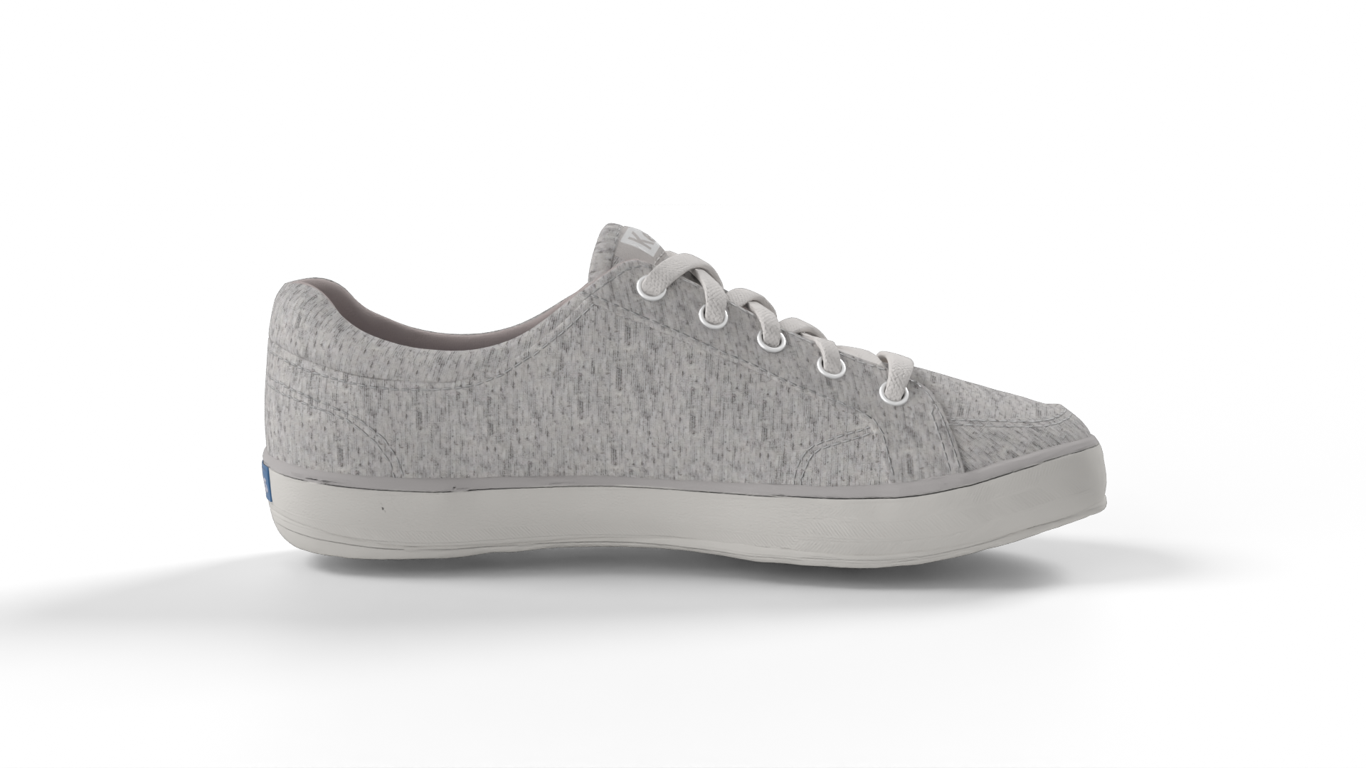 Keds Grey Cotton Vulcanized Sneaker Shoes 3D model ZIP render image 7