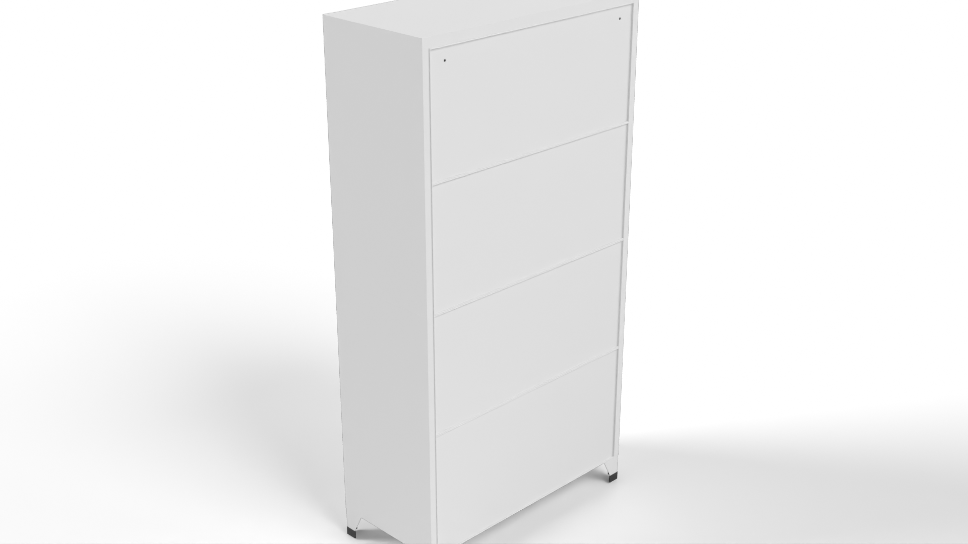 Locker Gray Steel Other 3D model ZIP render image 4