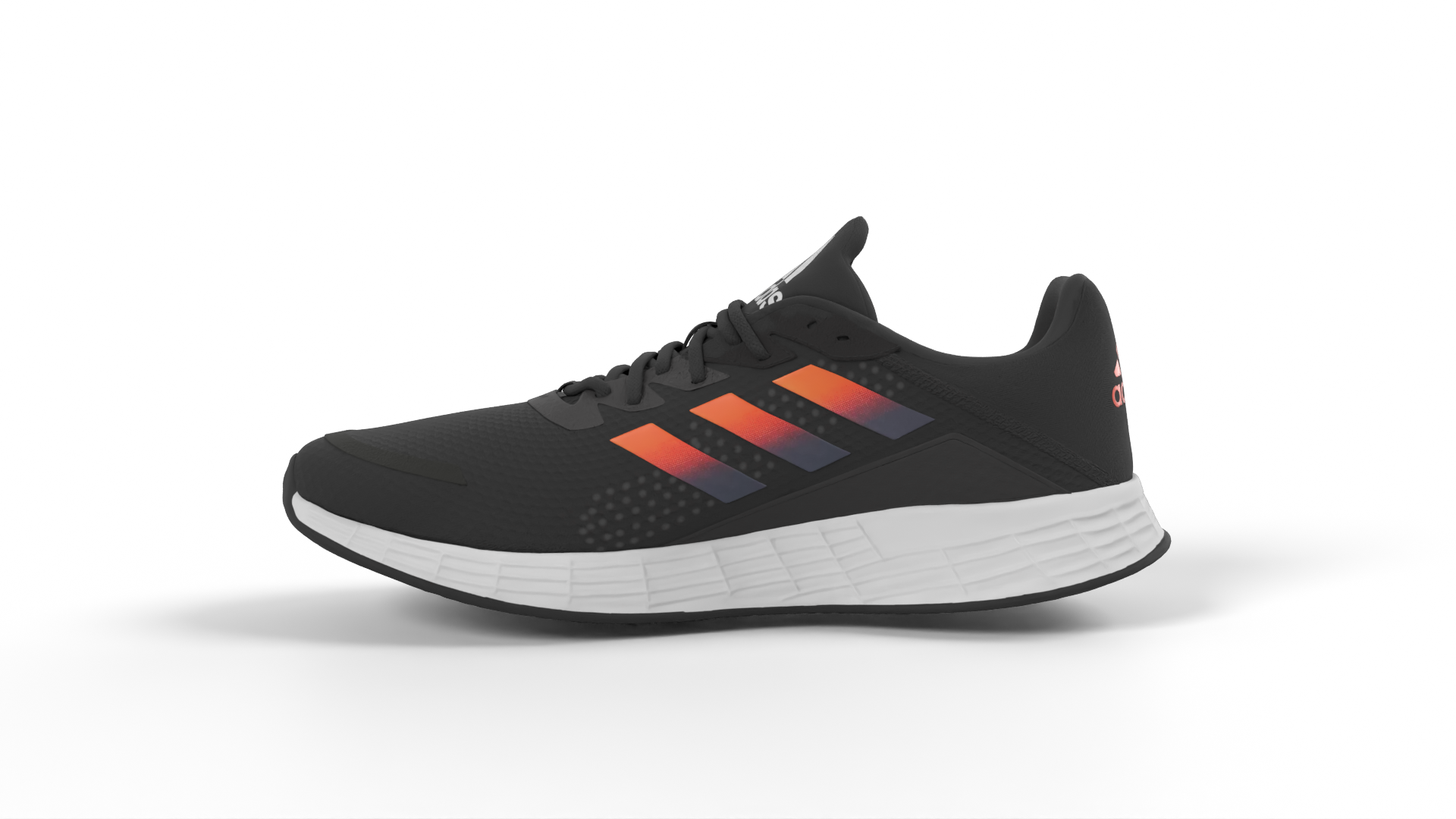 Adidas Running Shoes Black Orange Fabric Shoes 3D model ZIP render image 3