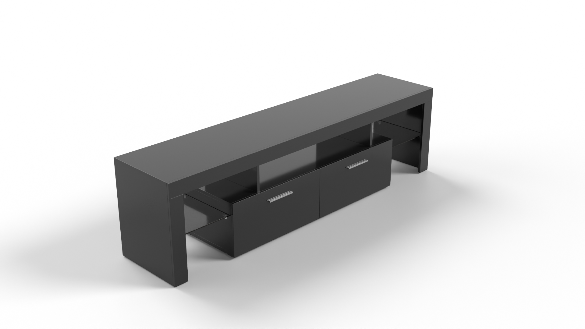 Entertainment Center Black Bronze Furniture Other 3D model ZIP render image 8
