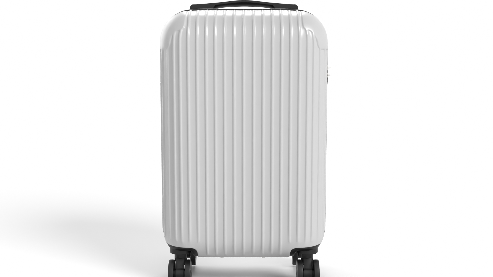 Suitcase White Hardshell Fashion 3D model ZIP render image 1