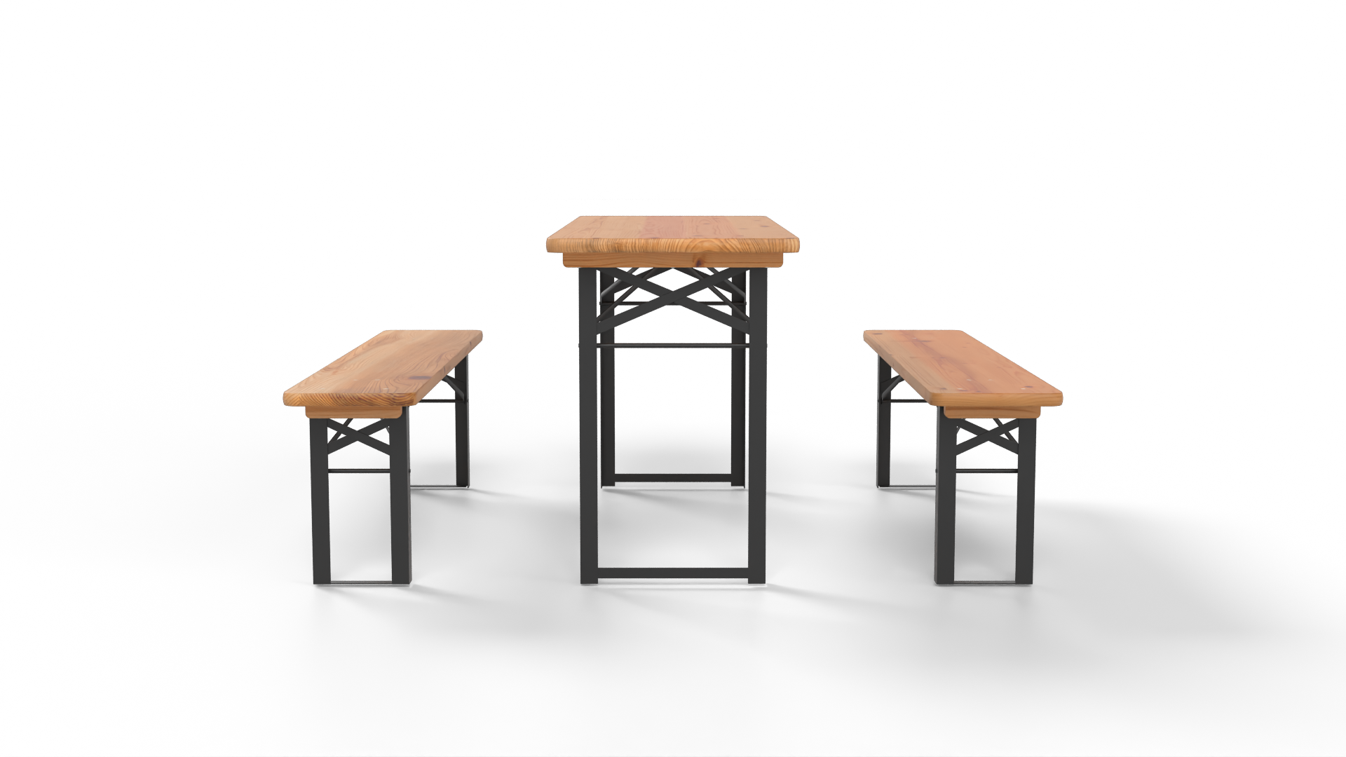 Table Bench Wood Furniture 3D model ZIP render image 5