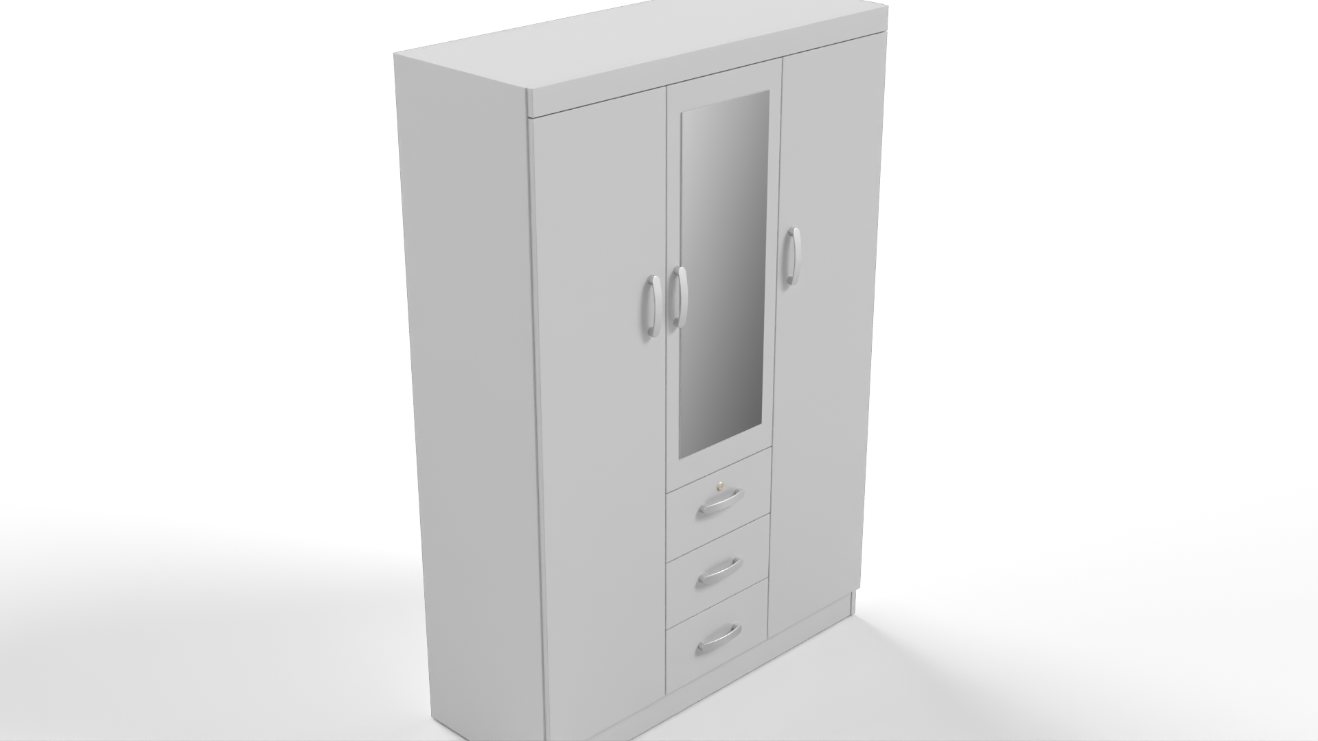 Wardrobe Gray Silver Other 3D model ZIP render image 8