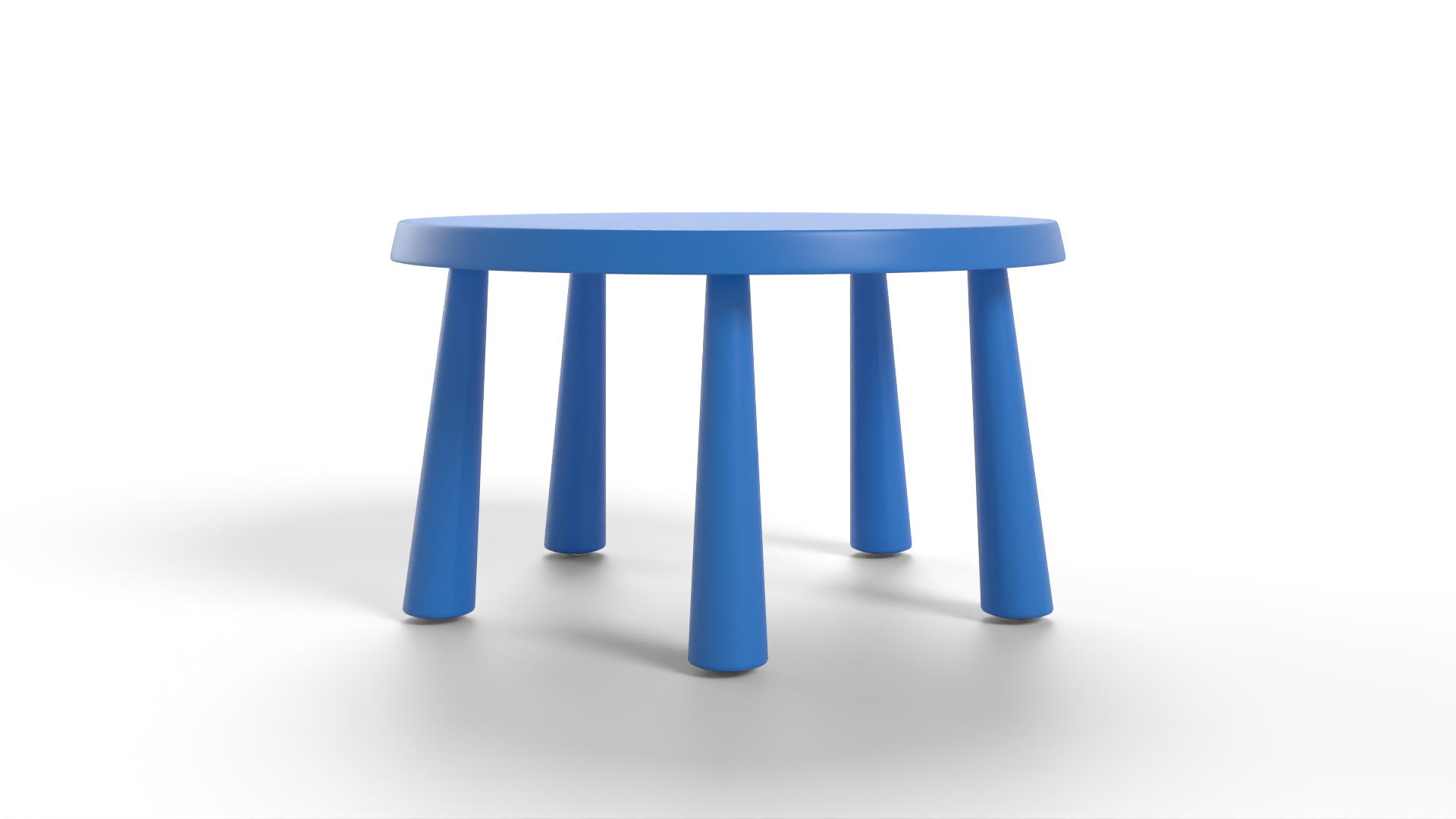 Blue Round Stool Furniture 3D model ZIP render image 1