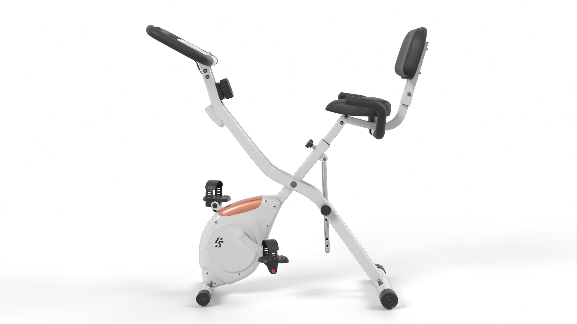 Exercise Bike White Silver Vehicles 3D model ZIP render image 3