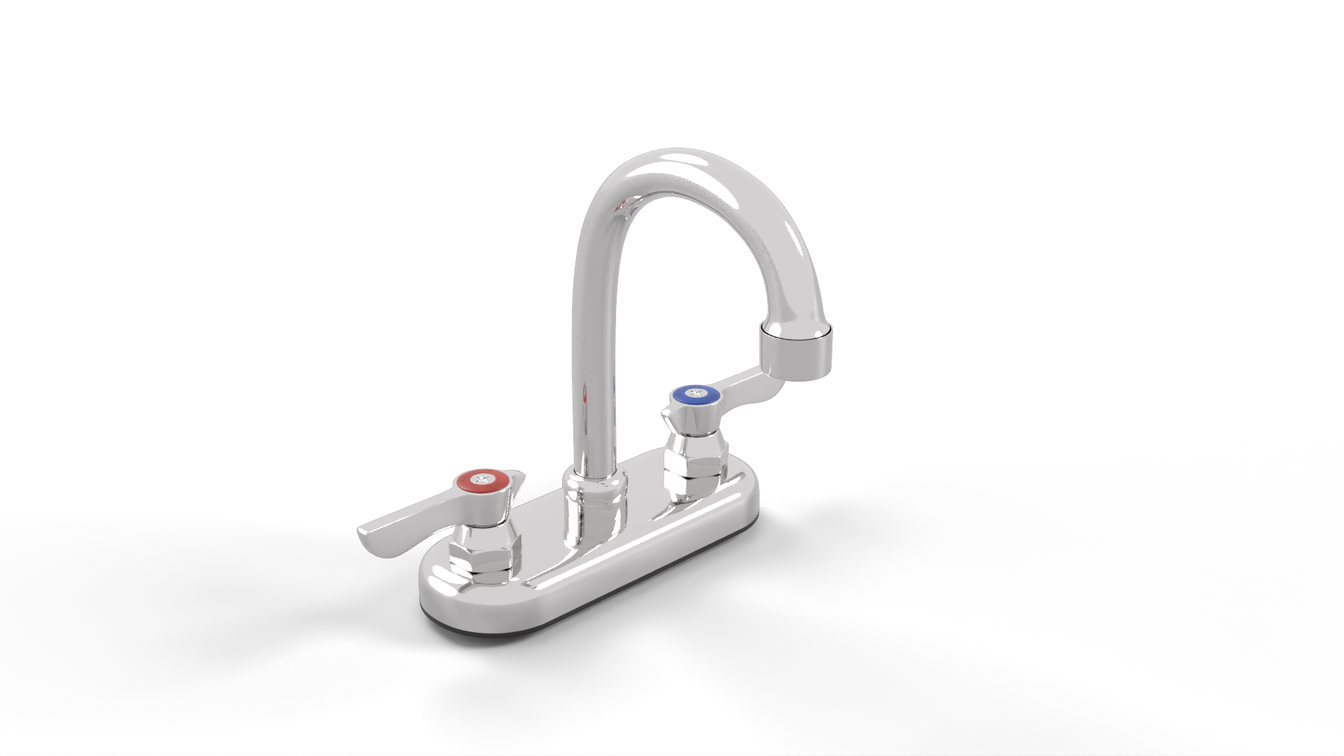 Faucet Chrome 2 Handles Other 3D model ZIP render image 8