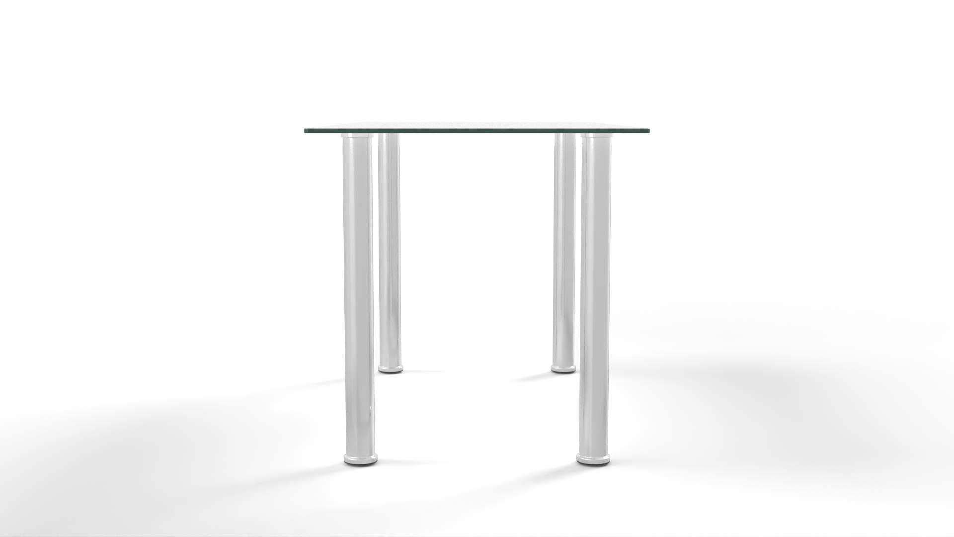 Glass Table Silver Sleek Kitchenware 3D model ZIP render image 7