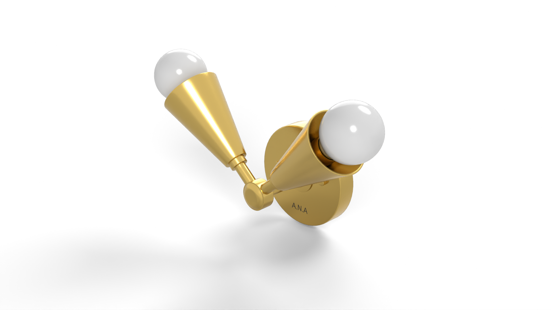 Lamp Gold Bulb Lighting 3D model ZIP render image 2