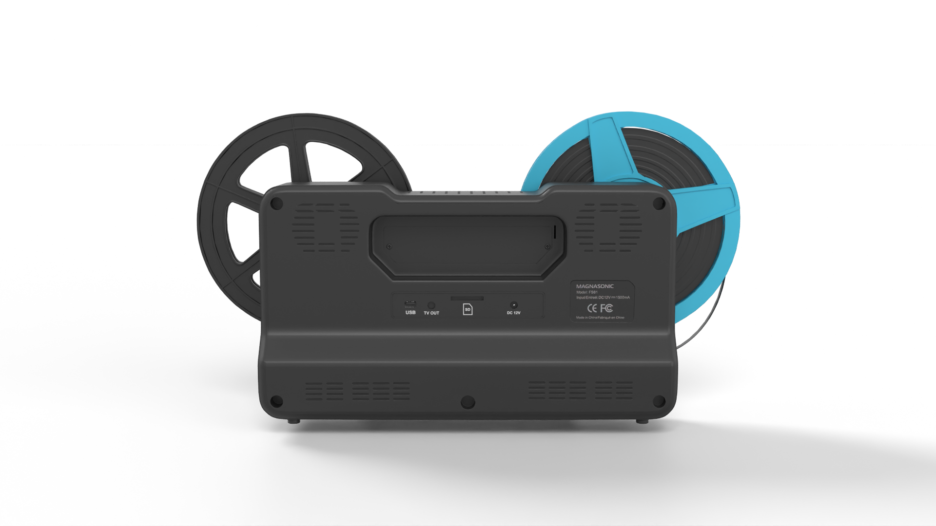Magnasonic 35mm Film Reel Player Black Circular Reels Other 3D model ZIP render image 2