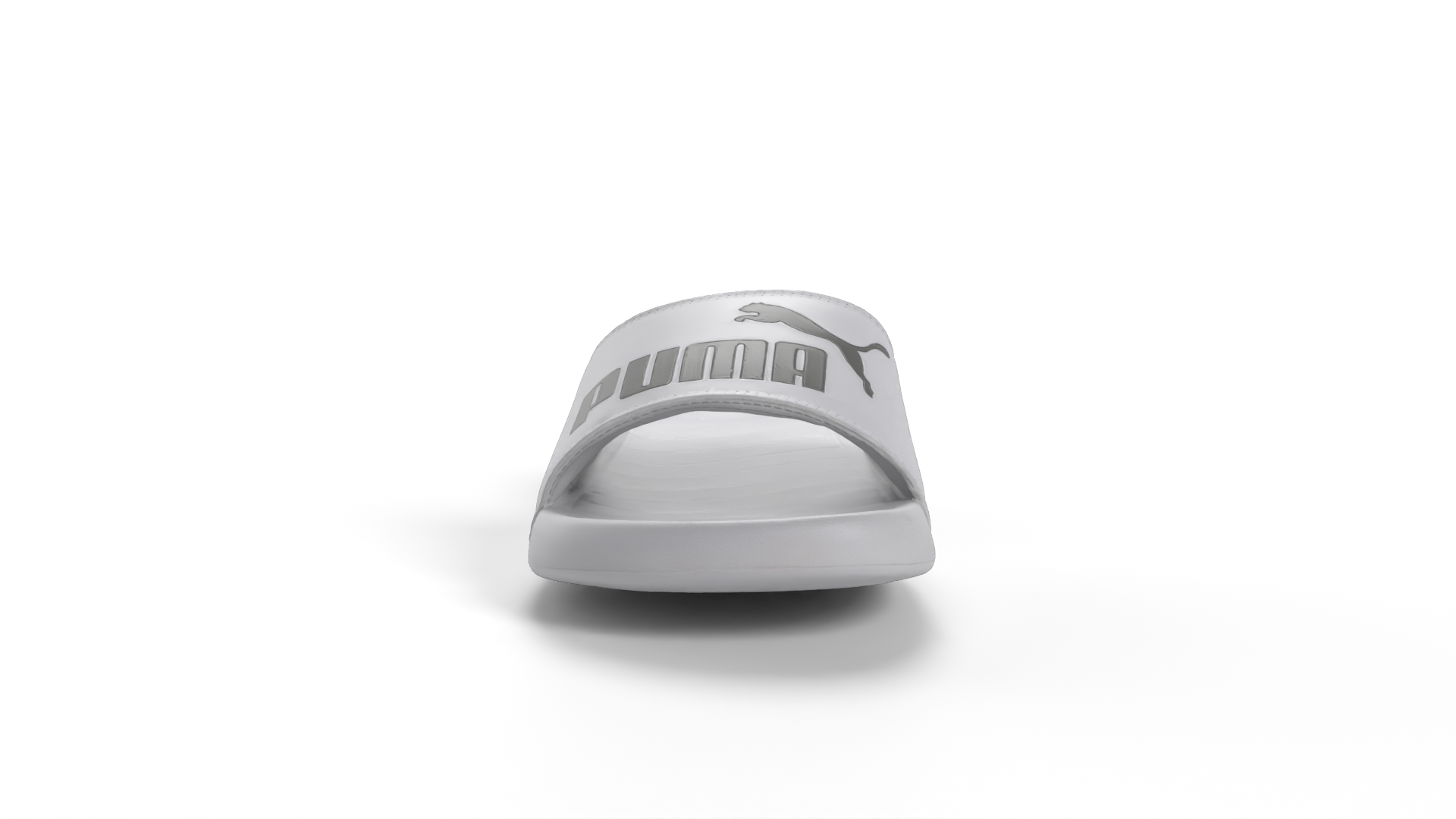 Puma Slides White Fabric Fashion 3D model ZIP render image 1