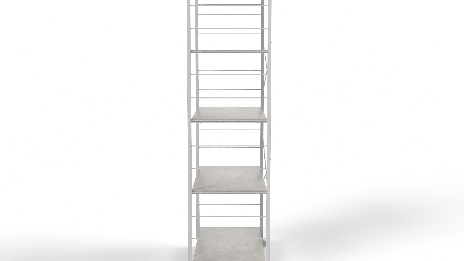 Shelf Silver Concrete Furniture 3D model ZIP render image 2