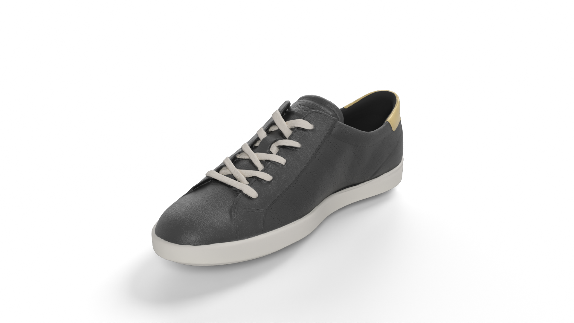 Shoe Silver Leather Shoes 3D model ZIP render image 2