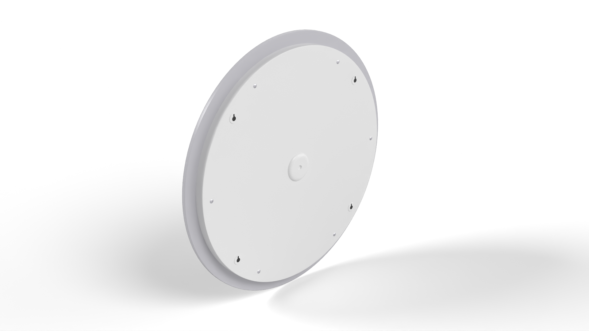 Smart Mirror Round Silver Household 3D model ZIP render image 4