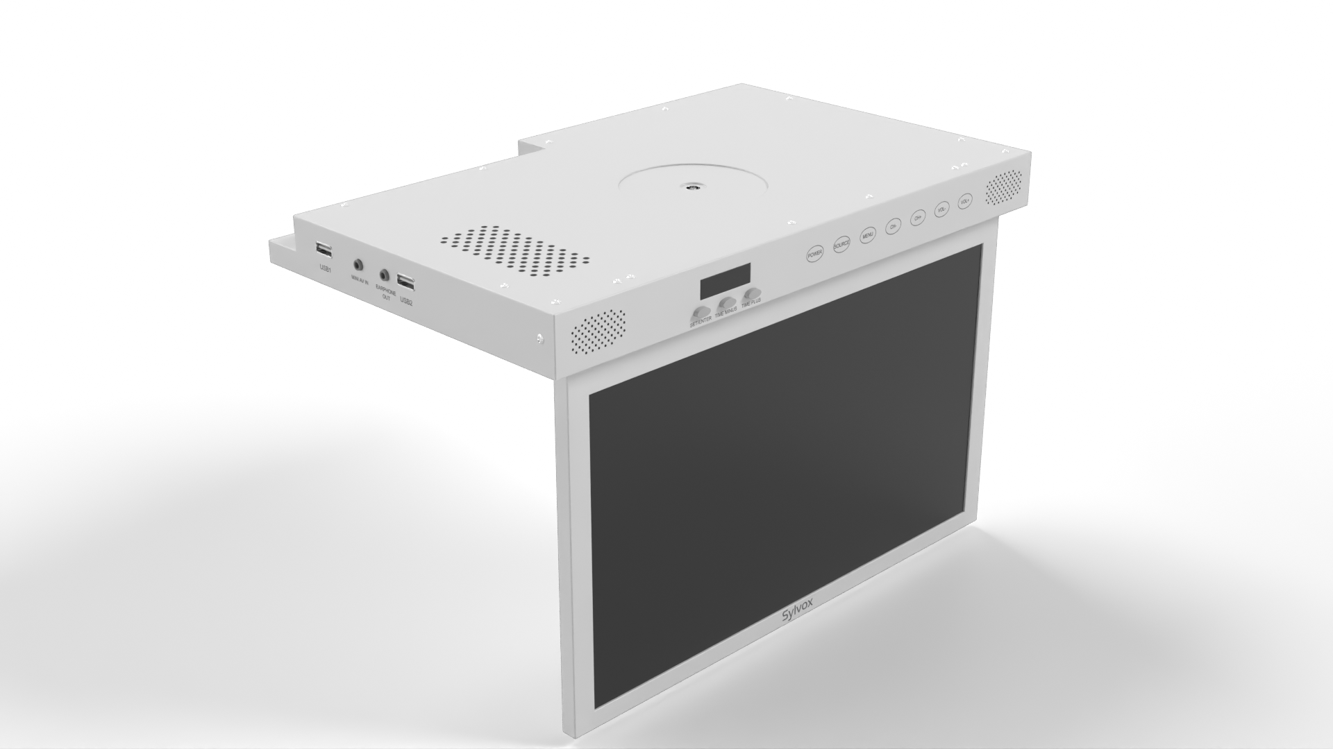 Sylox White Speaker Monitor Electronics 3D model ZIP render image 8