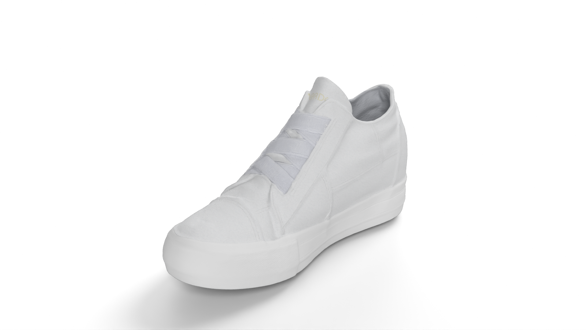 White Sneaker Jenn Adorablesport Shoes 3D model ZIP render image 2