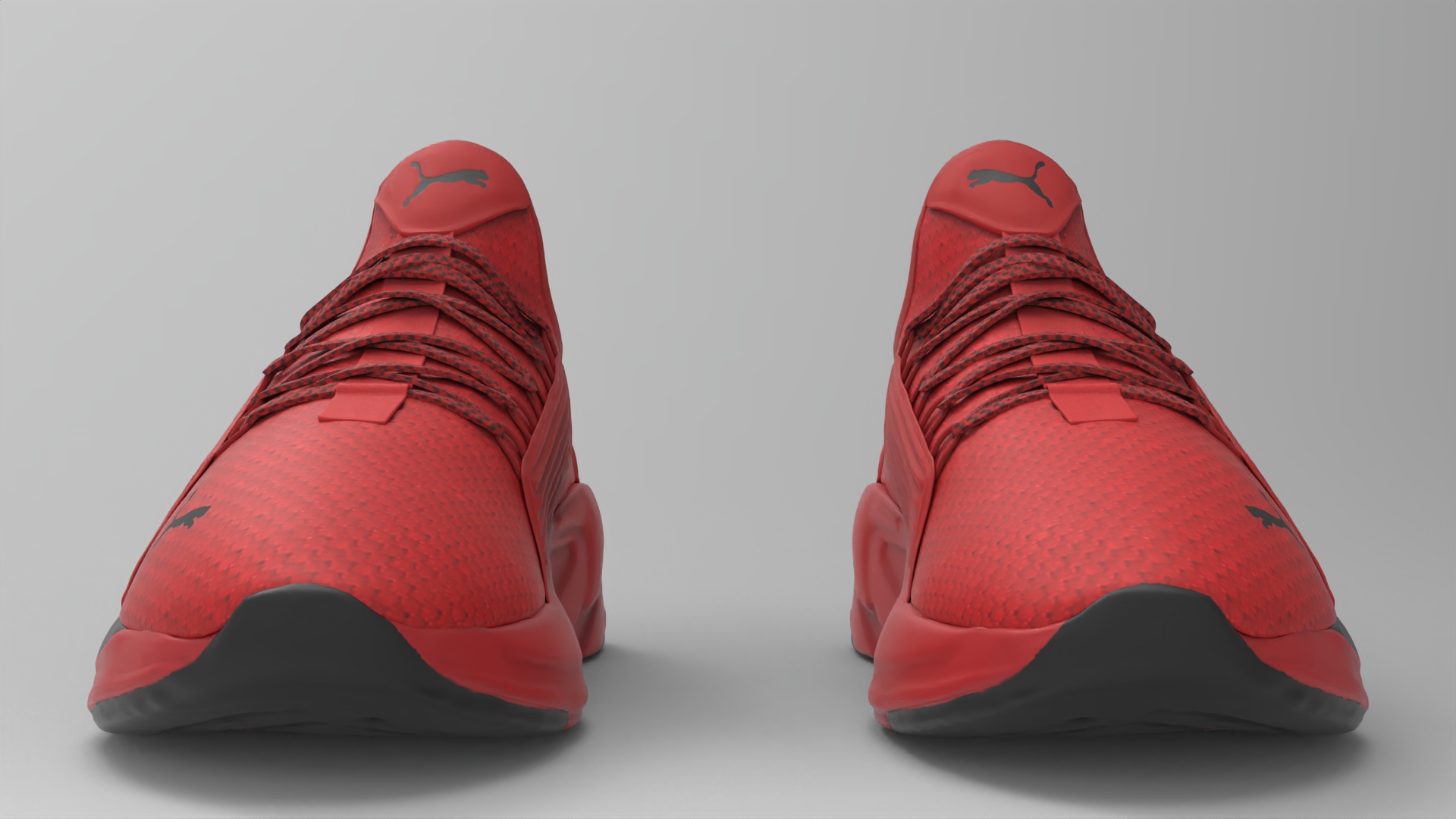 Puma Red shoes Props 3D model GLB render image 2