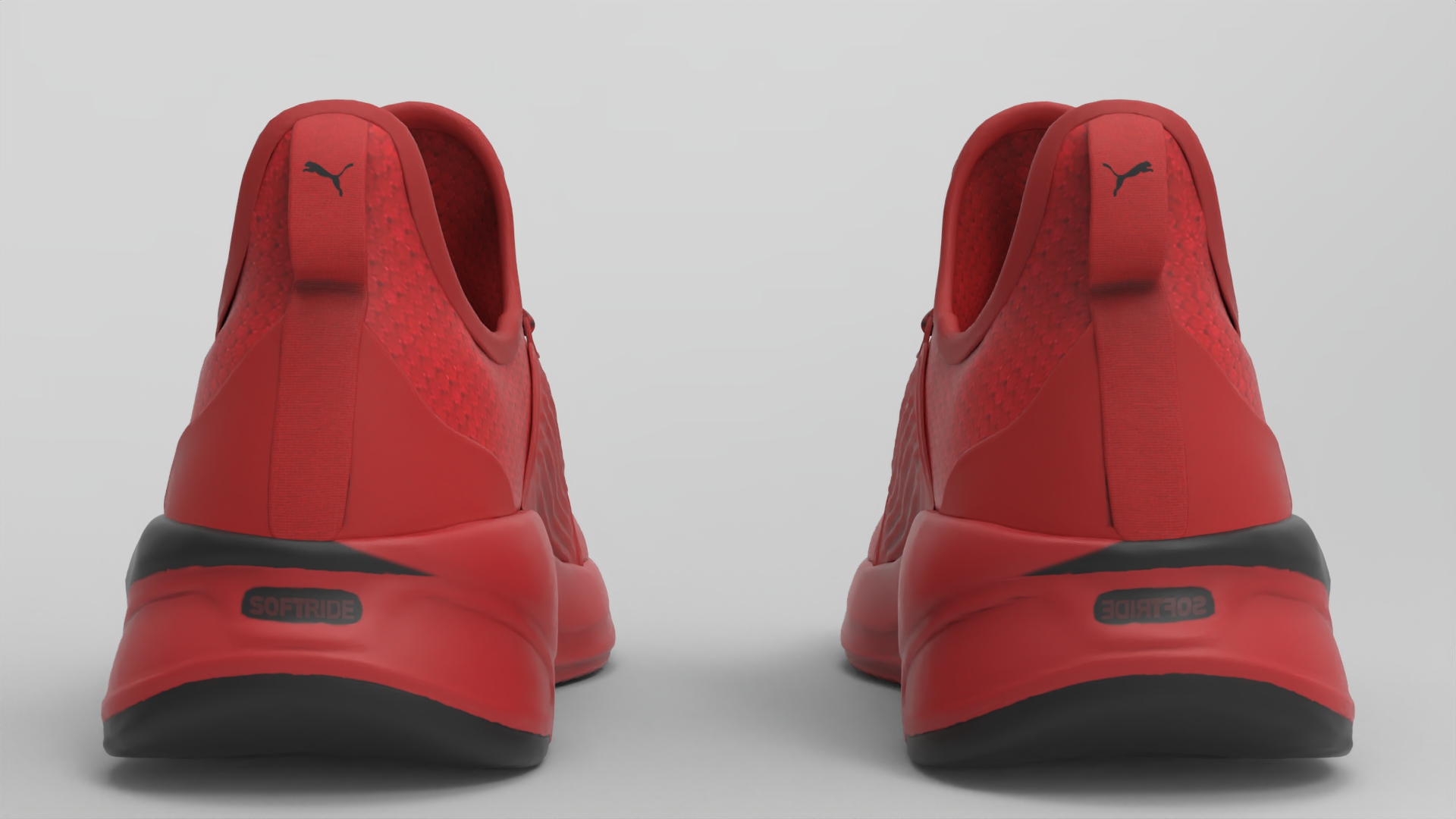 Puma Red shoes Props 3D model GLB render image 3