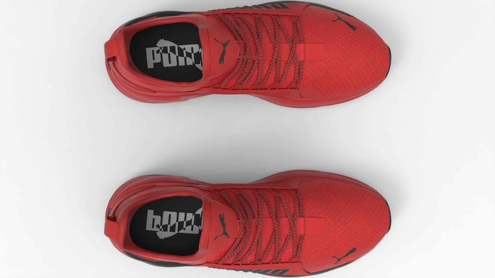 Puma Red shoes Props 3D model GLB render image 5
