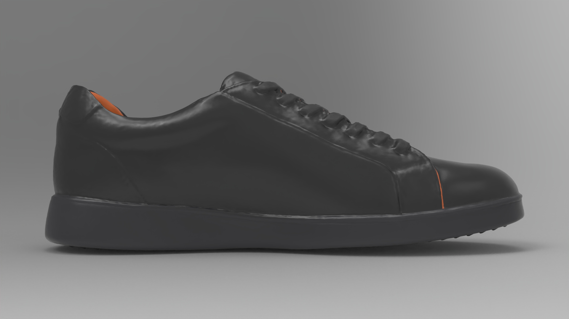 Black Loafers Shoes 3D model ZIP render image 3