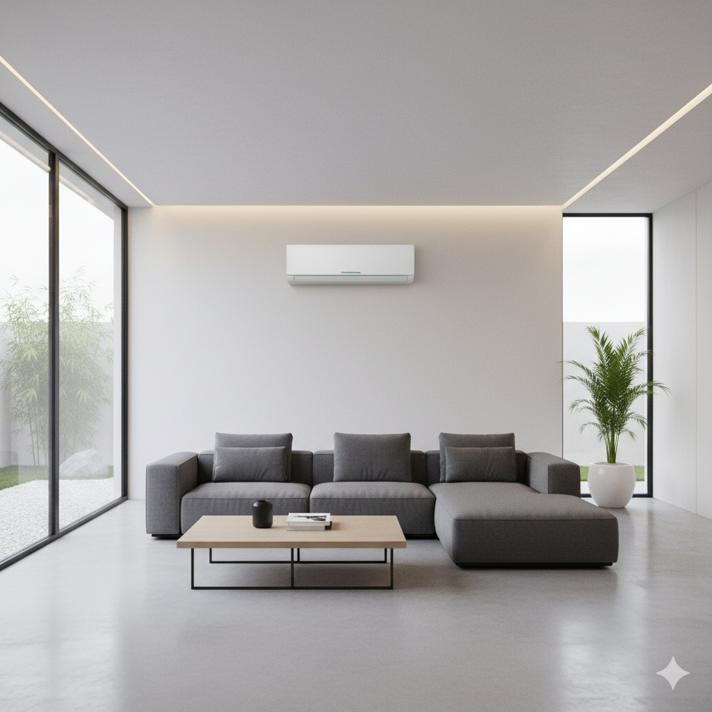 Interior de una casa moderna con diseño minimalista